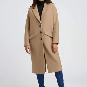 Universal Standard NWT Willow Wool Cocoon Coat in Camel